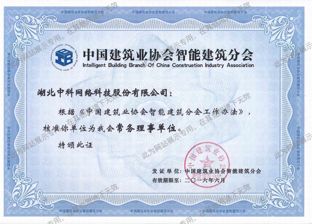 中國建筑協會智能建筑分會常務理事單位